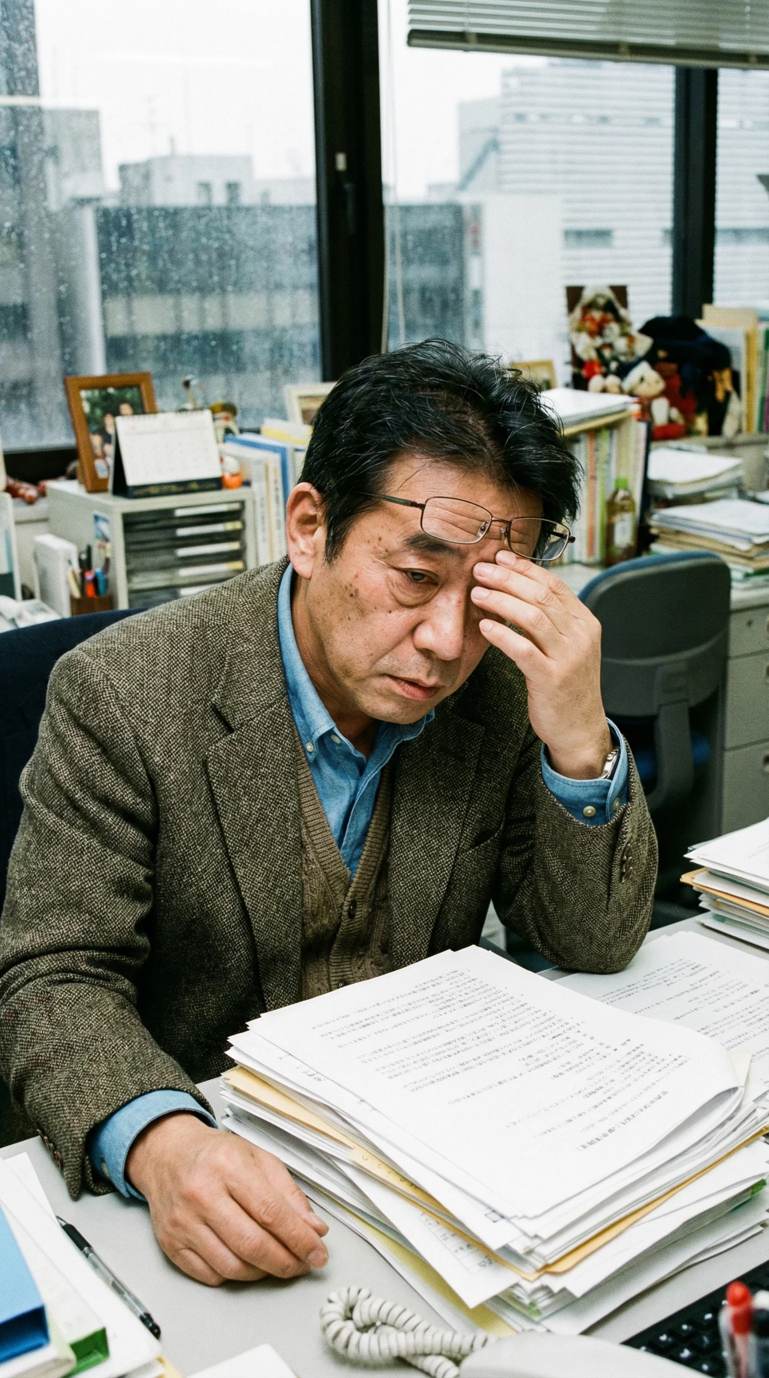 資金繰りに疲れた男性